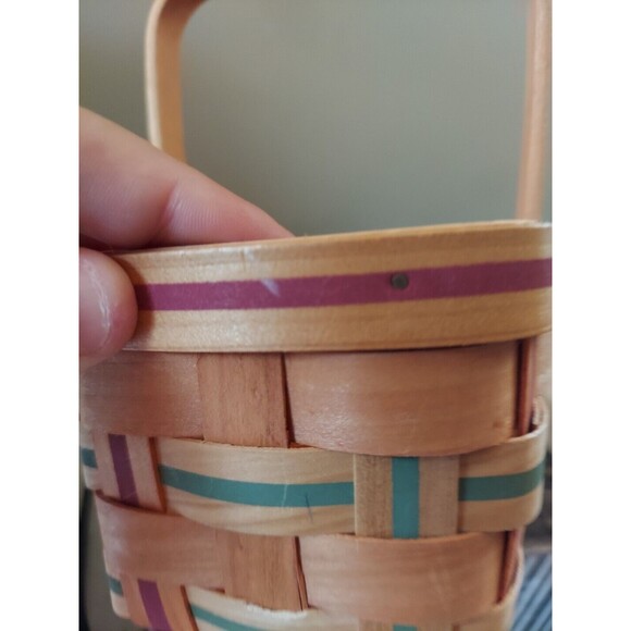 Country Woven Baskets The Grand Basket Gently Used Small Wood Basket Home Decor - Picture 6 of 7
